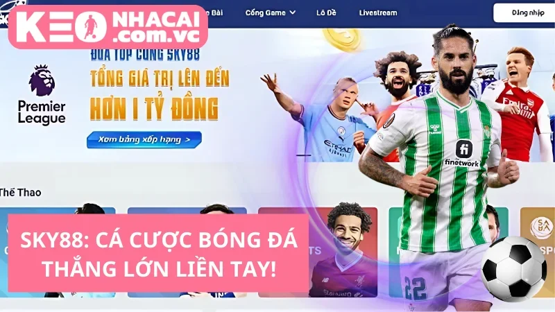 SKY88: Cá Cược Bóng Đá - Thắng Lớn Liền Tay!